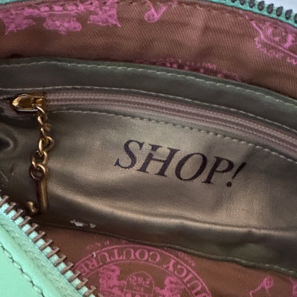 Juicy Couture Vintage Green Y2K Mini Baguette Leather Barrel Purse - Picture 7 of 7